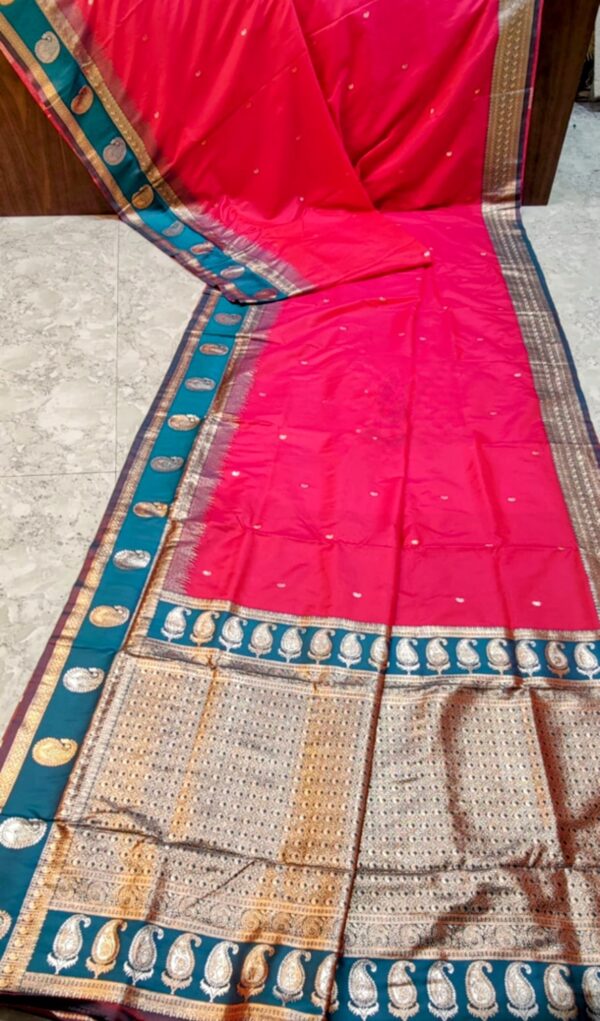 Tanchoi Katan Silk Saree Pink